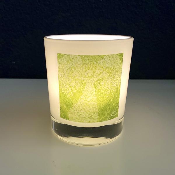 Teelichtglas "Hope" durchscheinend mit Kerze oder Led-Licht