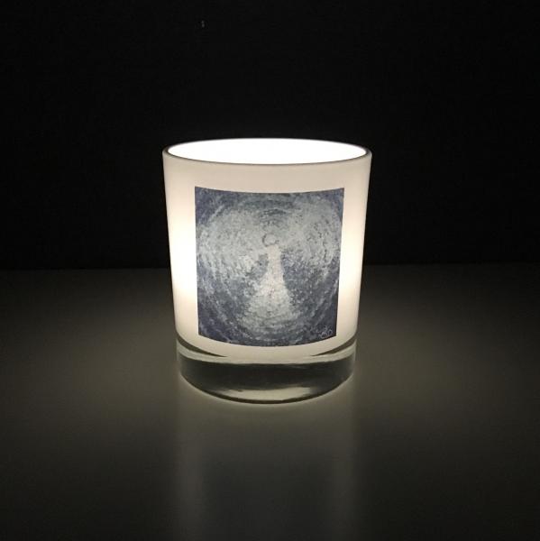 Teelichtglas "My Way" durchscheinend mit Kerze oder Led-Licht
